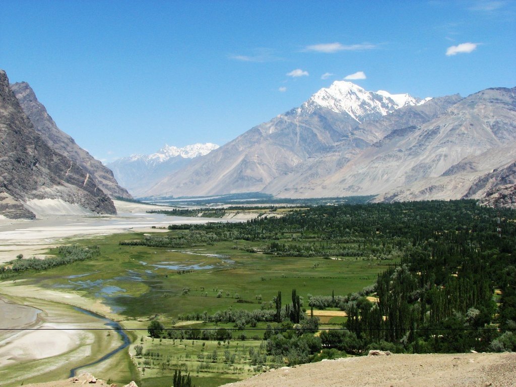 Excursion to Shigar Valley. Visit Shigar Fort, Sarfaranga Cold Desert, and Katpana Desert. Dinner and overnight stay in Skardu.